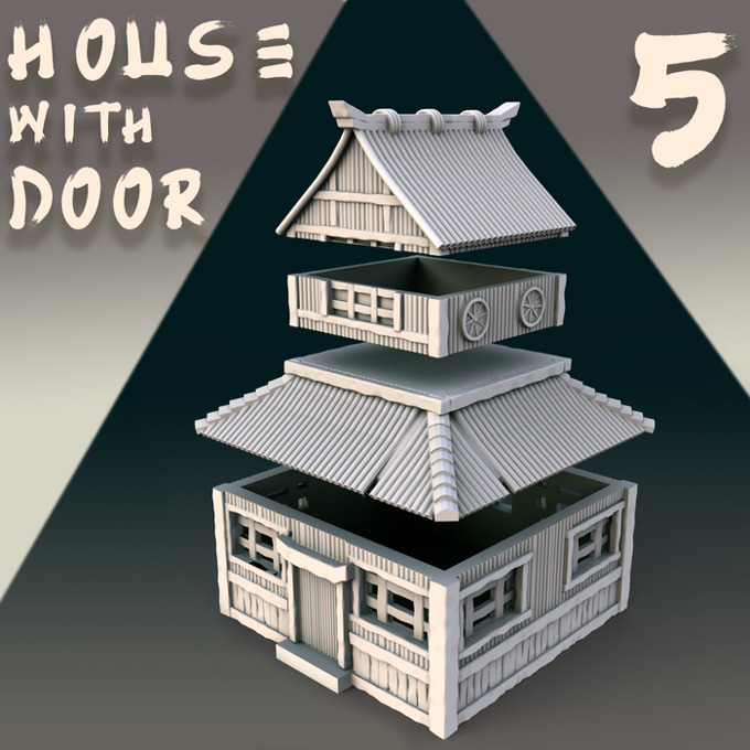 Japanese house  3D print model_1