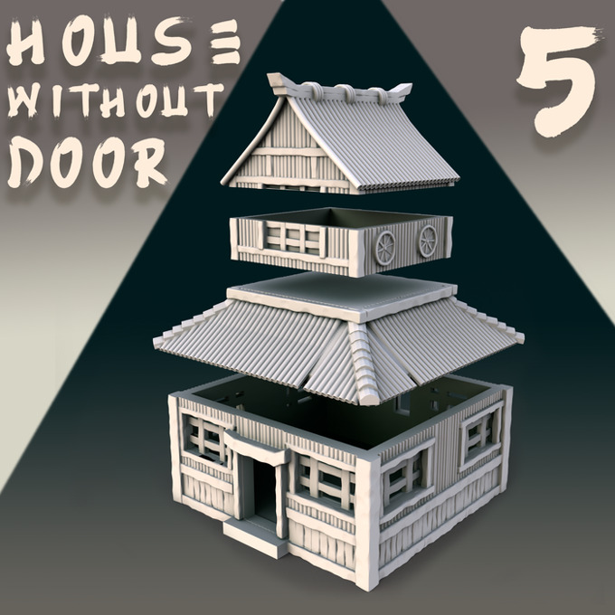 Japanese house  3D print model_2