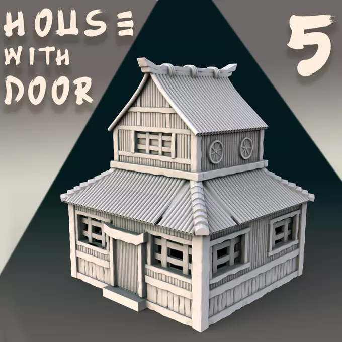 Japanese house  3D print model_0