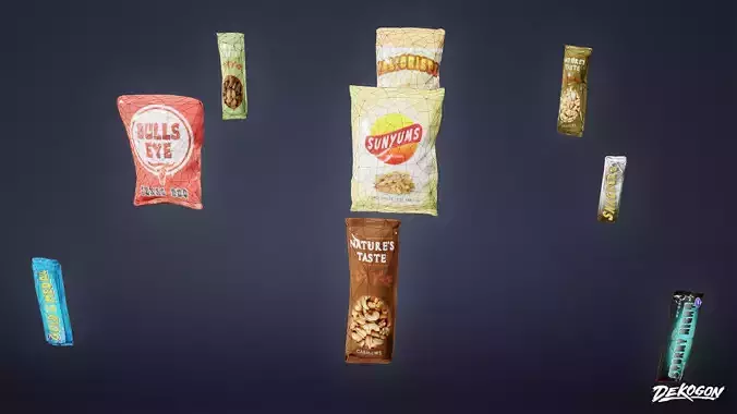 SUBURBS - Snacks Candy 01 - LOW POLY AND NANITE