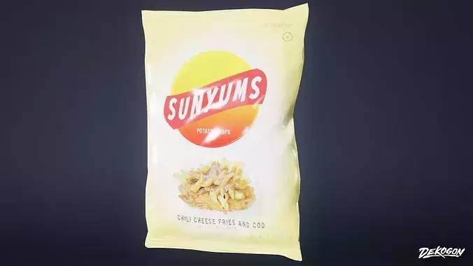 SUBURBS - Snacks Candy 01 - LOW POLY AND NANITE Low-poly 3D model 6