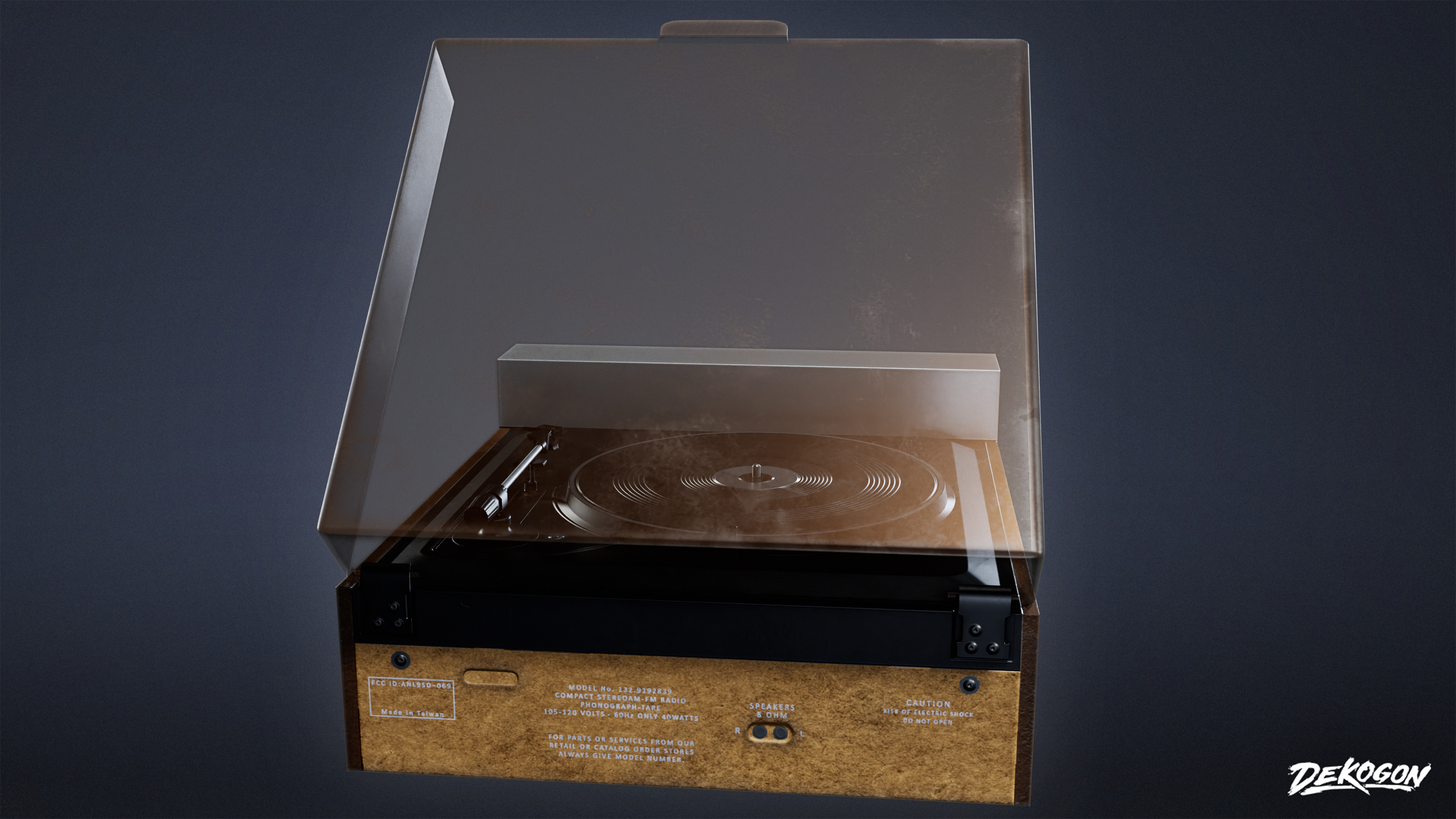 SUBURBS - Stereo System 01 - LOW POLY AND NANITE Low-poly 3D model_3