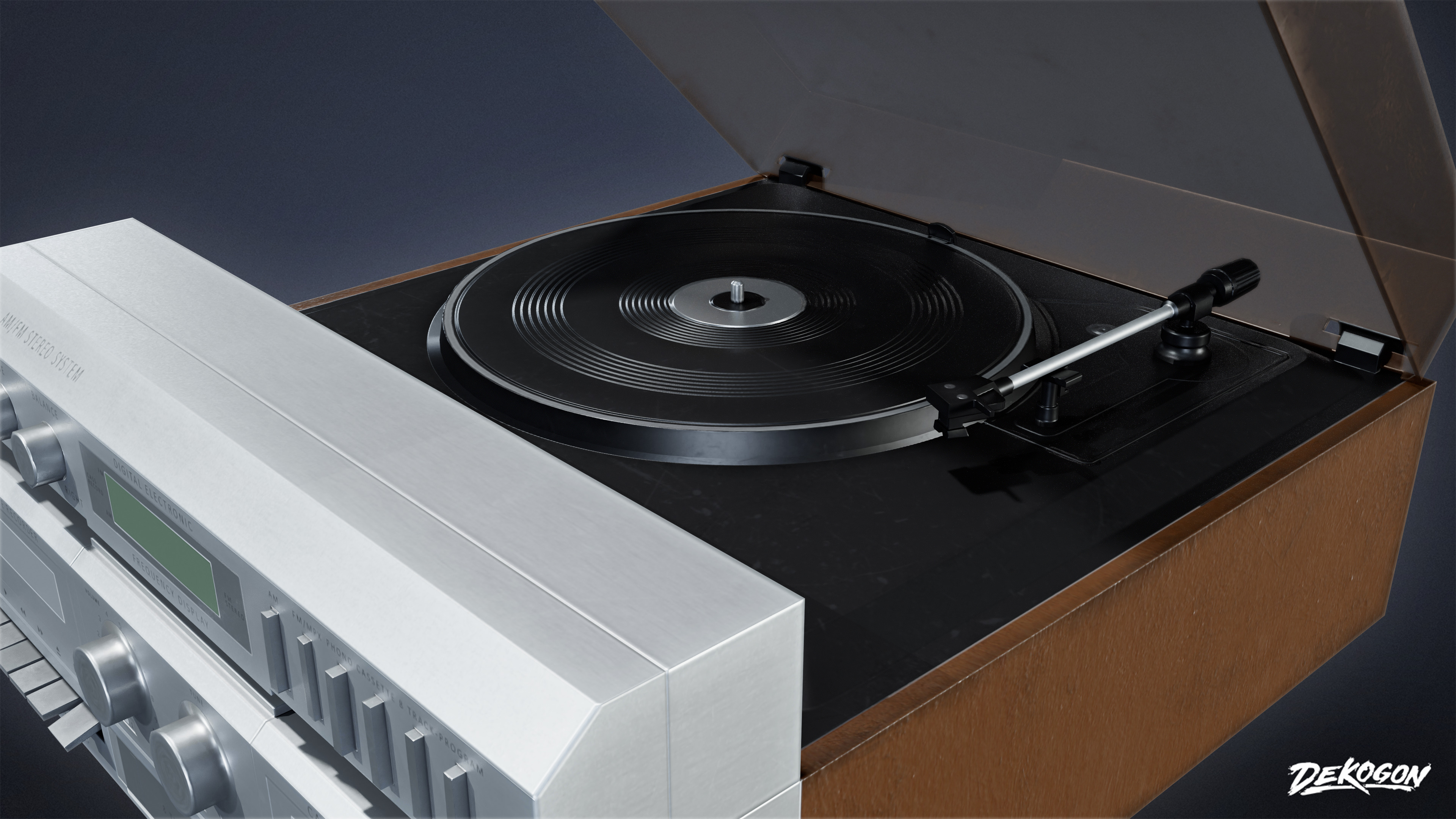 SUBURBS - Stereo System 01 - LOW POLY AND NANITE Low-poly 3D model_5