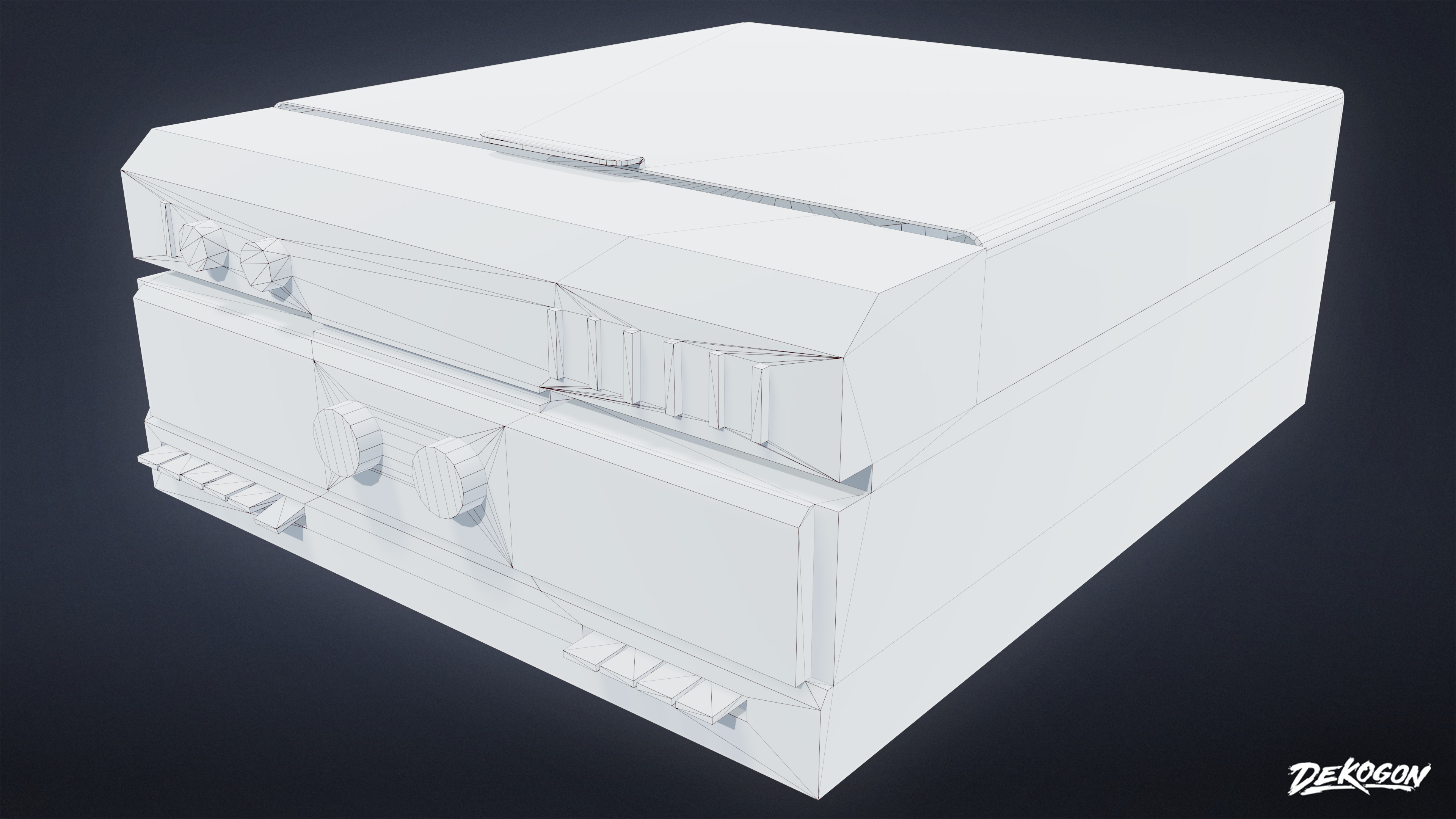 SUBURBS - Stereo System 01 - LOW POLY AND NANITE Low-poly 3D model_7