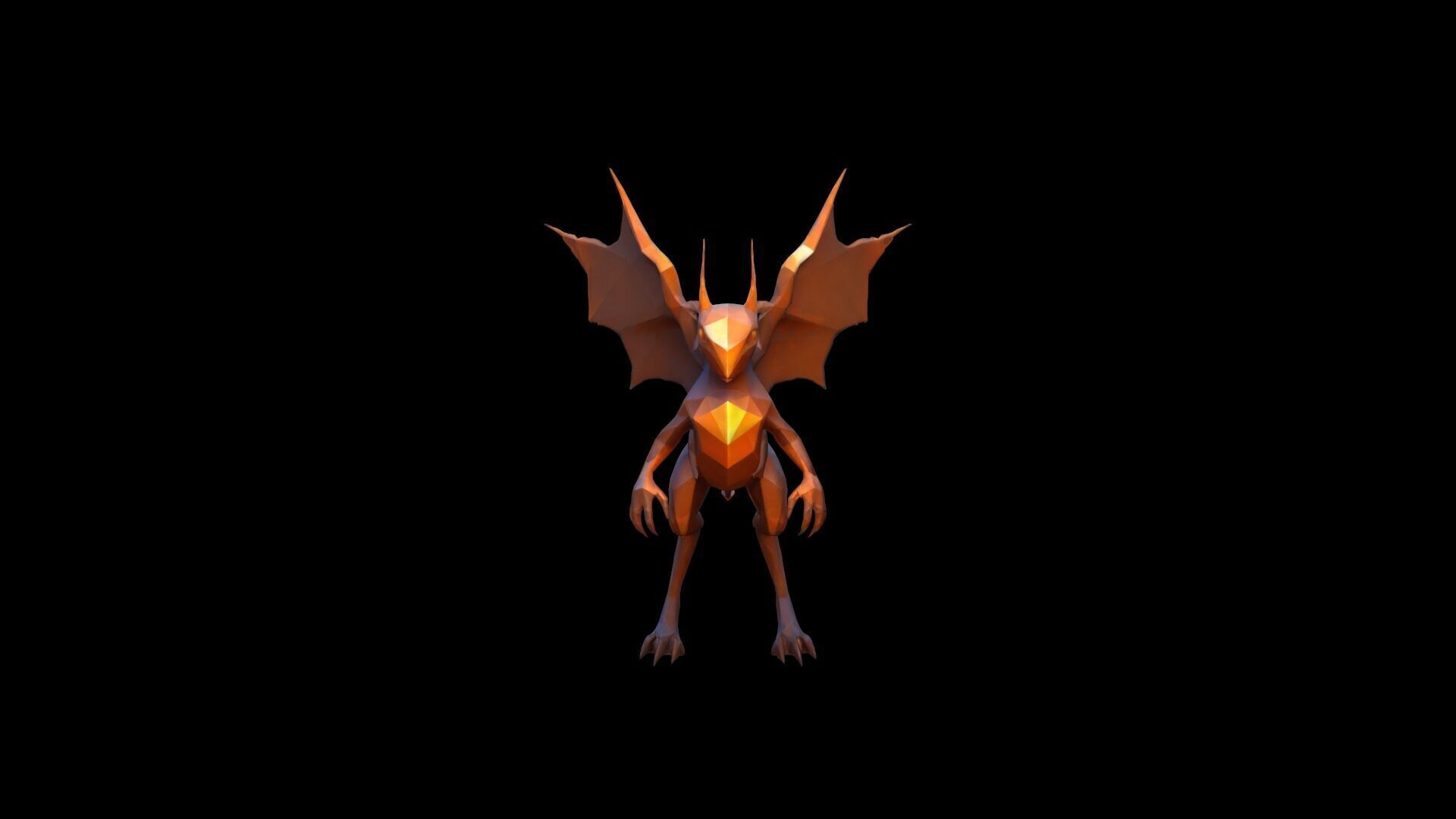 Fiery Ember Man Elemental Character 3d Render 3D model_4