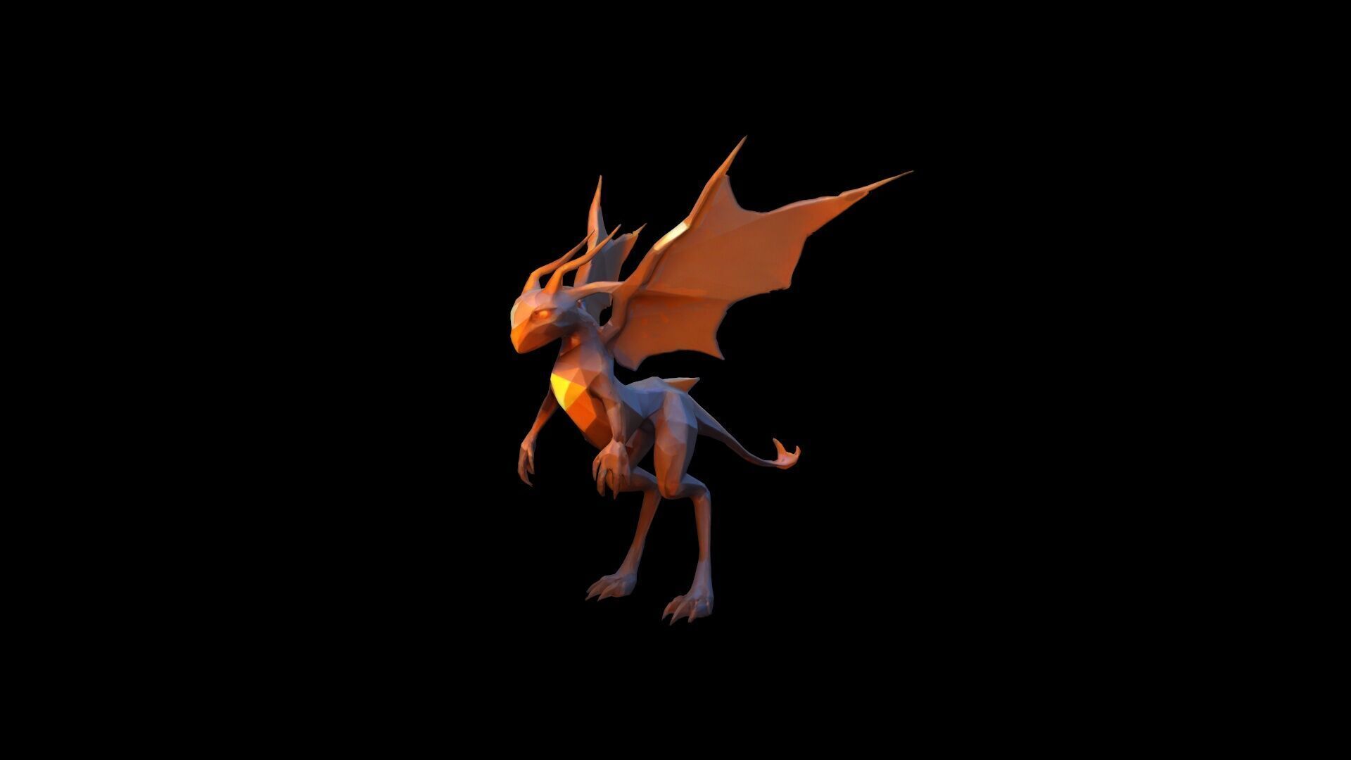 Fiery Ember Man Elemental Character 3d Render 3D model_6