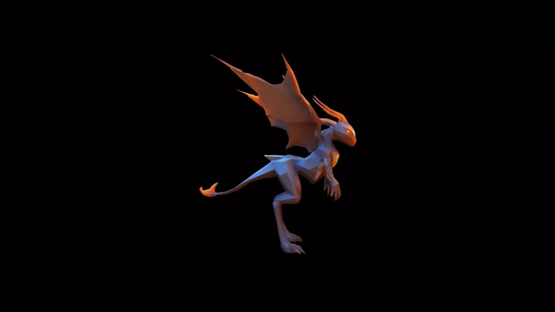 Fiery Ember Man Elemental Character 3d Render 3D model_0