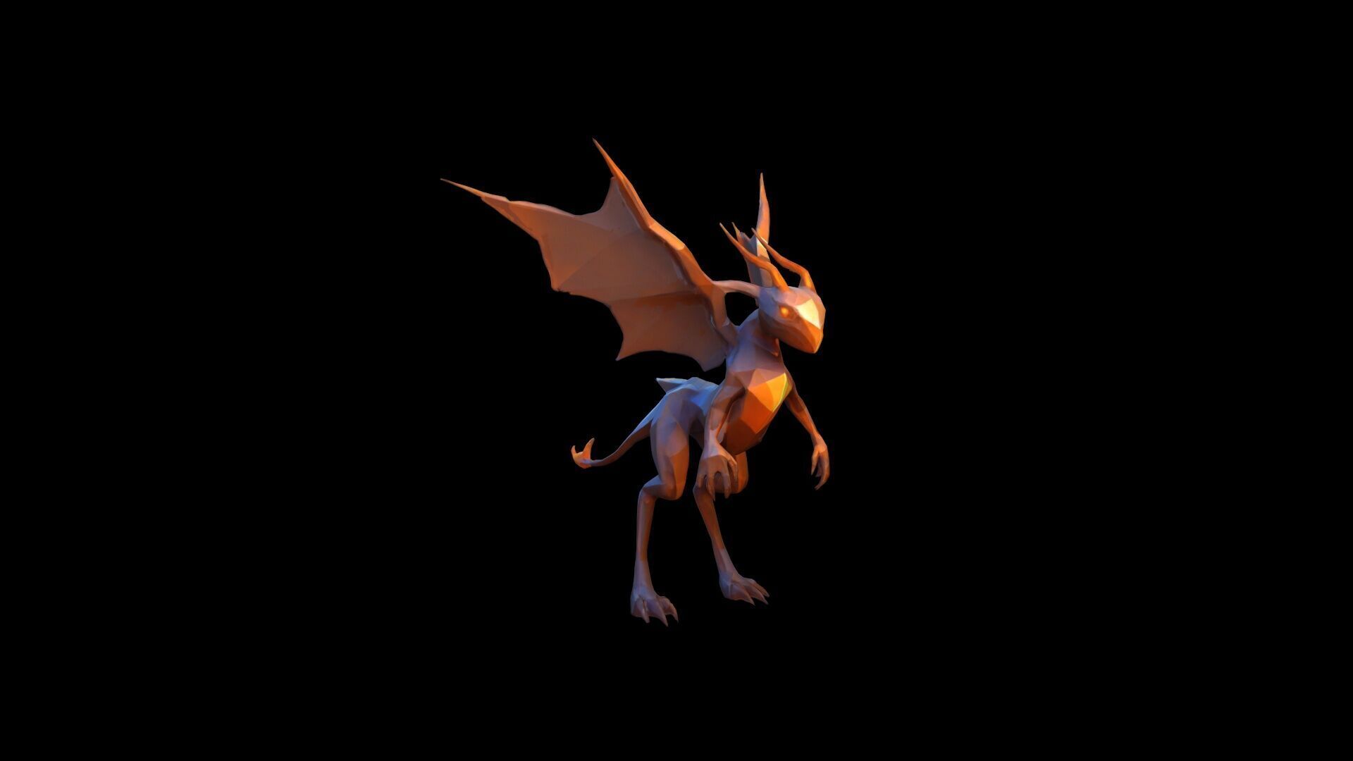 Fiery Ember Man Elemental Character 3d Render 3D model_3