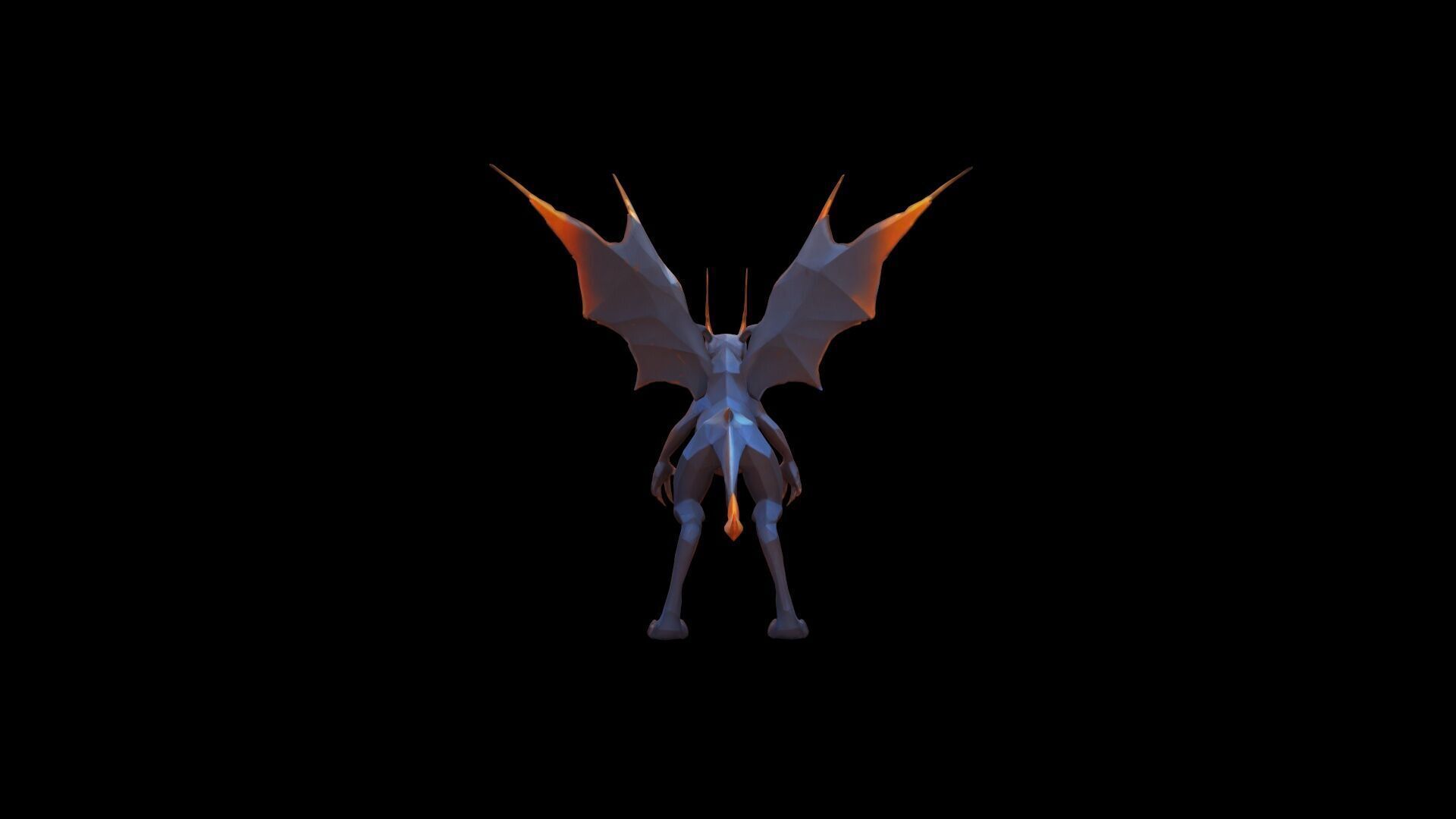Fiery Ember Man Elemental Character 3d Render 3D model_5