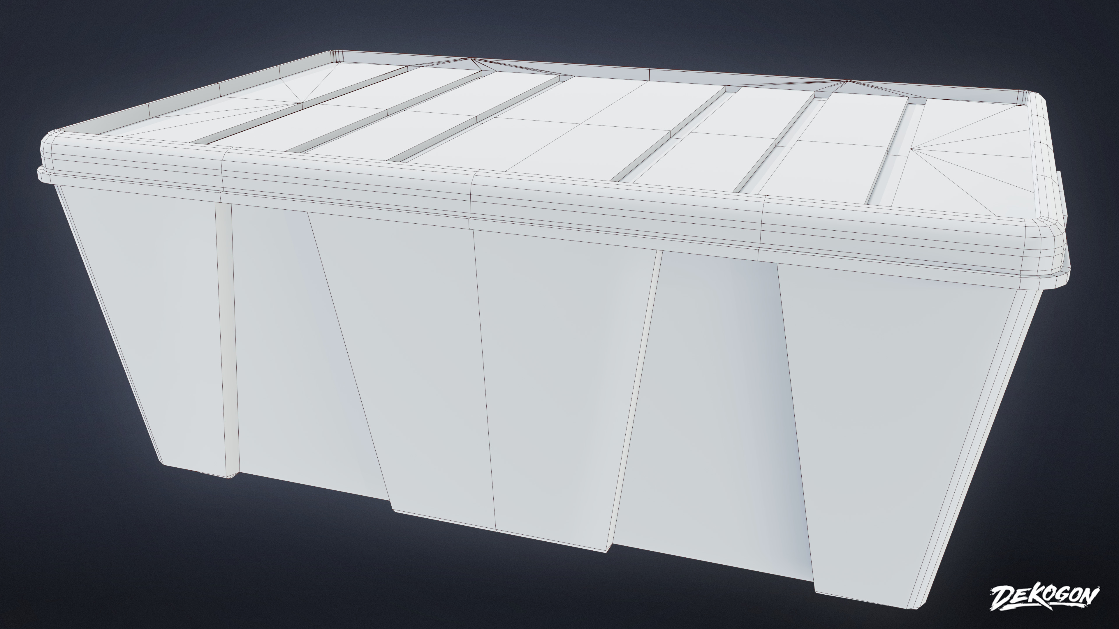 SUBURBS - Storage Containers 15 - LOW POLY AND NANITE Low-poly 3D model_8