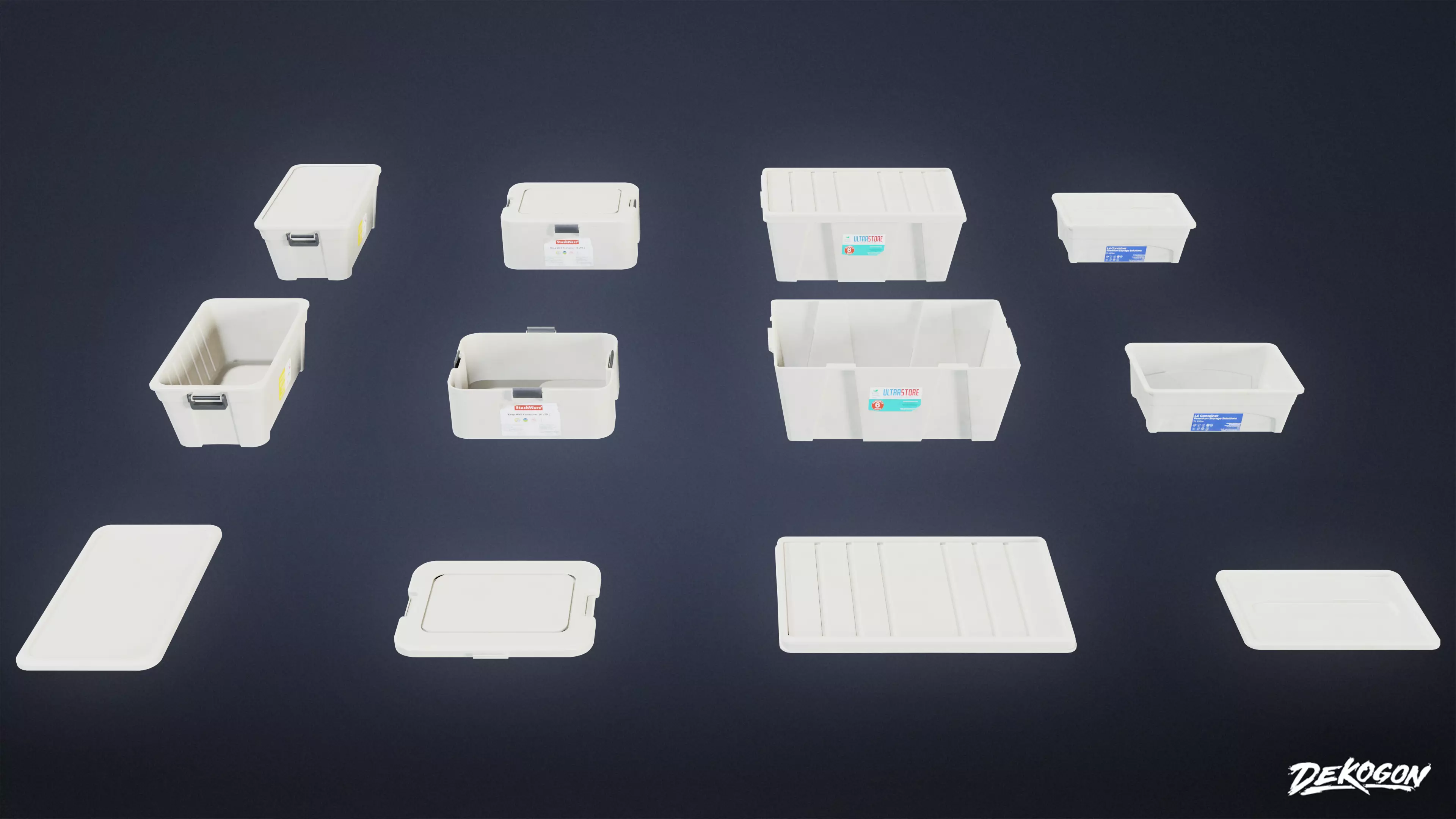 SUBURBS - Storage Containers 15 - LOW POLY AND NANITE Low-poly 3D model_0