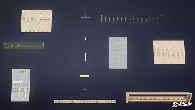SUBURBS - Tool Racks 01 - LOW POLY AND NANITE