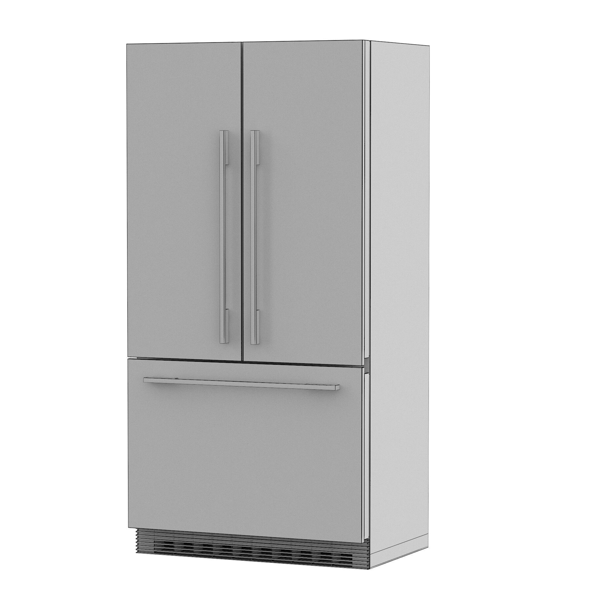 Refrigerator Freezer 90cm Series 7 3D model_4