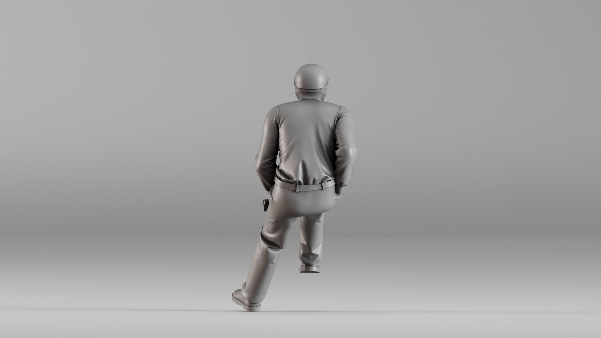 001604 Vintage Racing Driver Seated Pose 3D print model_7