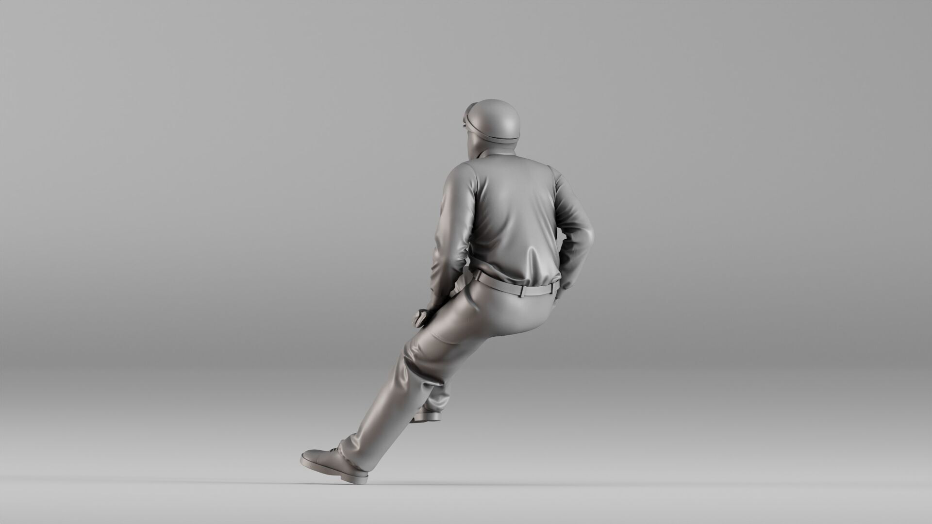 001604 Vintage Racing Driver Seated Pose 3D print model_8