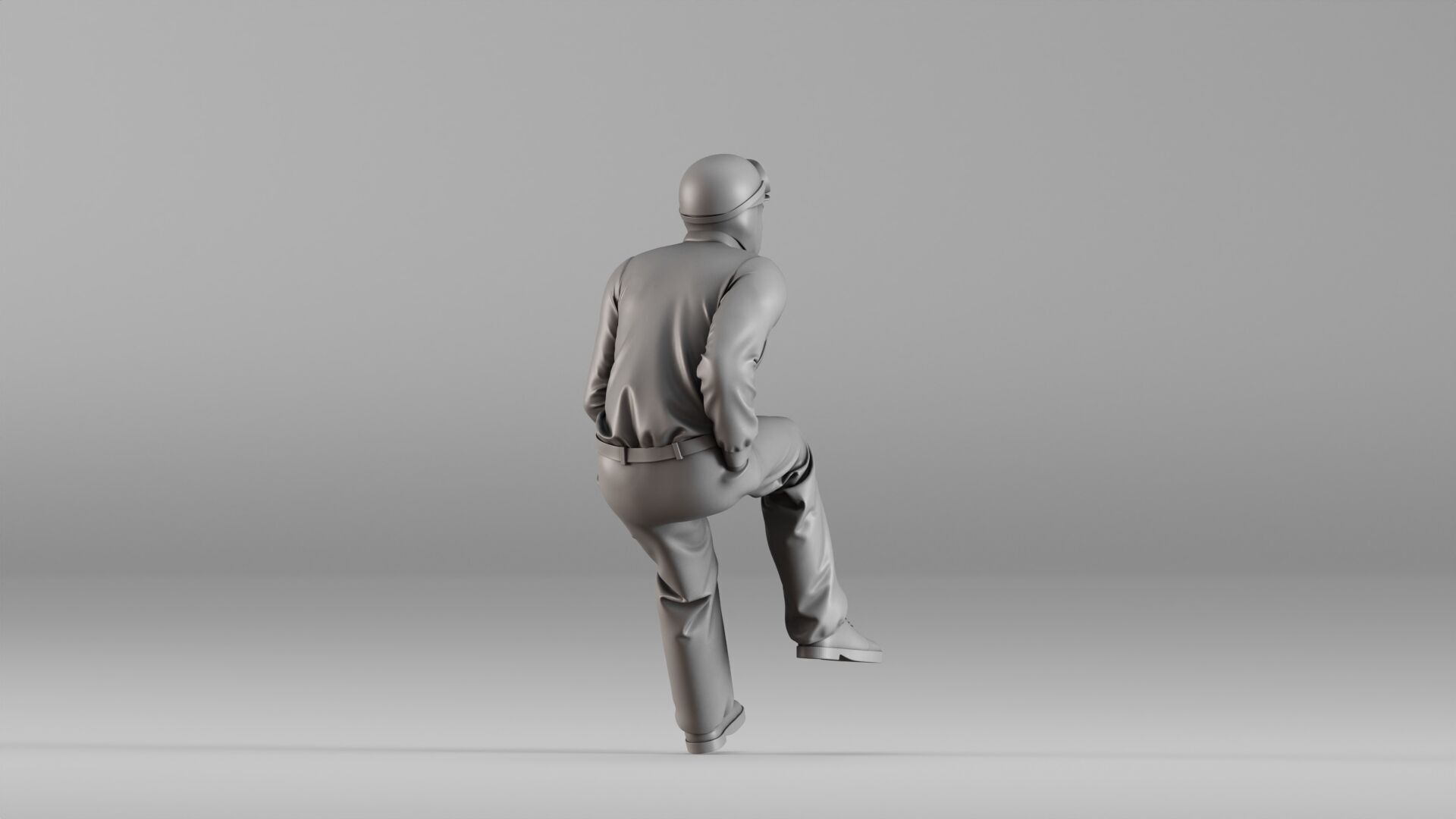 001604 Vintage Racing Driver Seated Pose 3D print model_6
