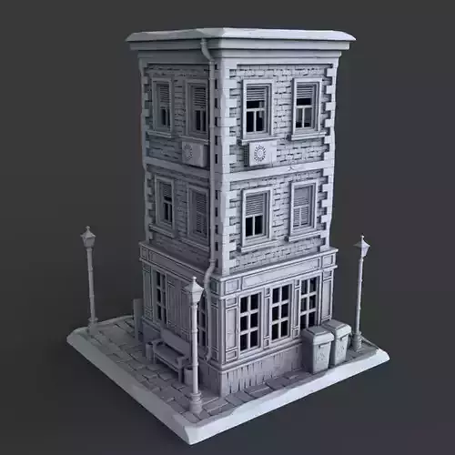 Old Town Architecture 3D print model