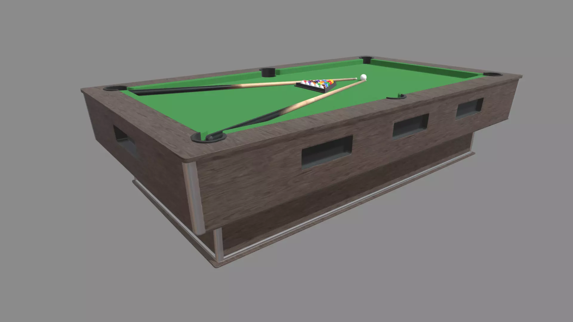 Pool Table Low-poly 3D model