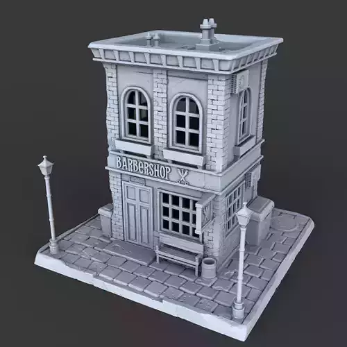 Old Town Architecture 3D print model
