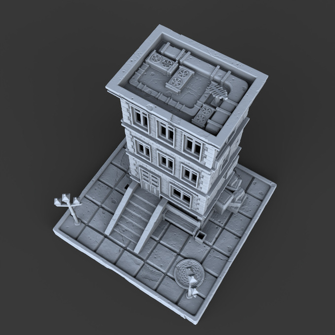 Old Town Architecture 3D print model_2