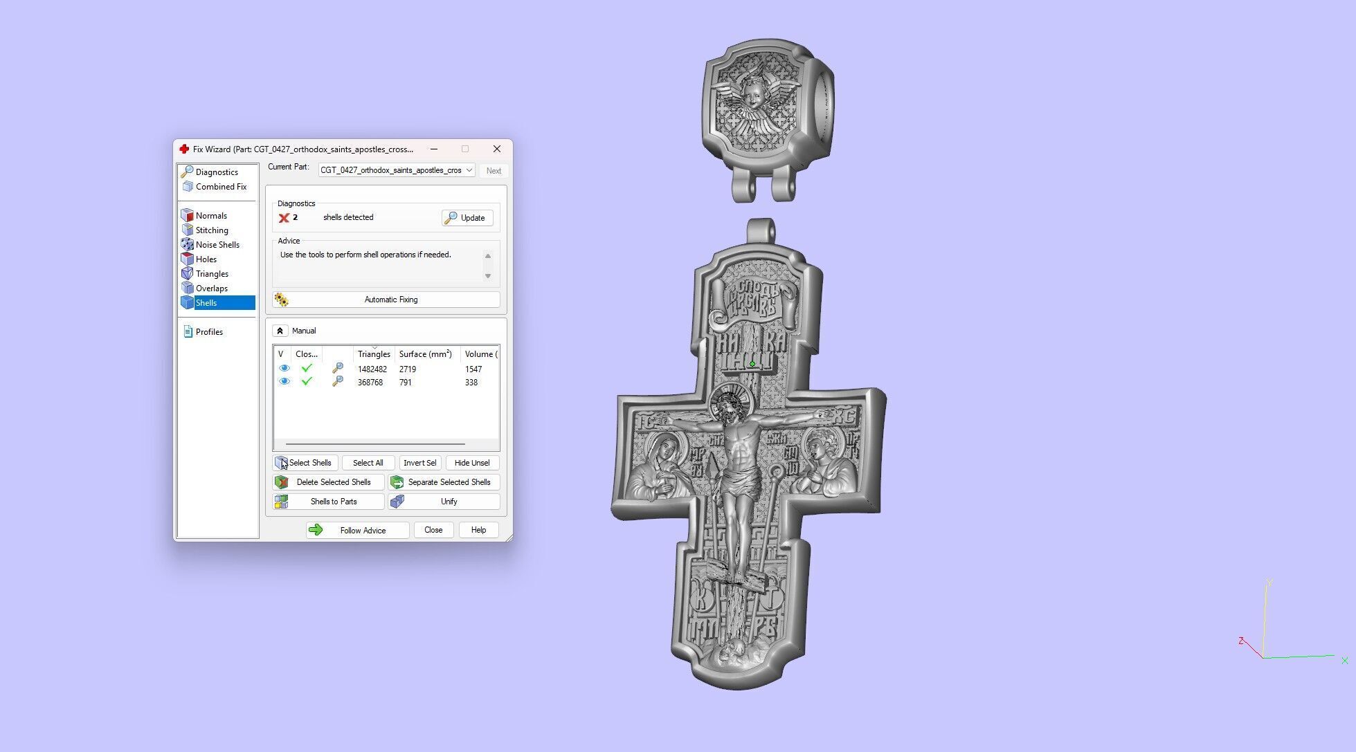 Jesus Christ Crucifixion and The Saints Apostles Orthodox Cross 3D print model_14