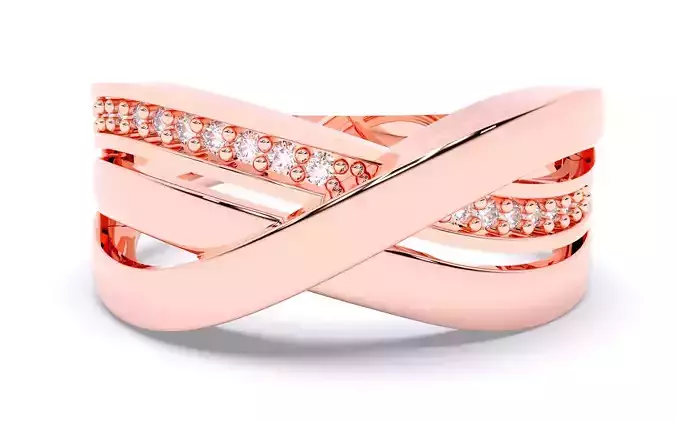 Diamond Band Ring 3D print model