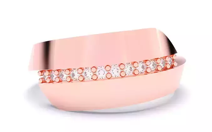 Diamond Band Ring 3D print model