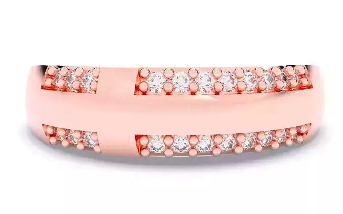 Diamond Band Ring 3D print model