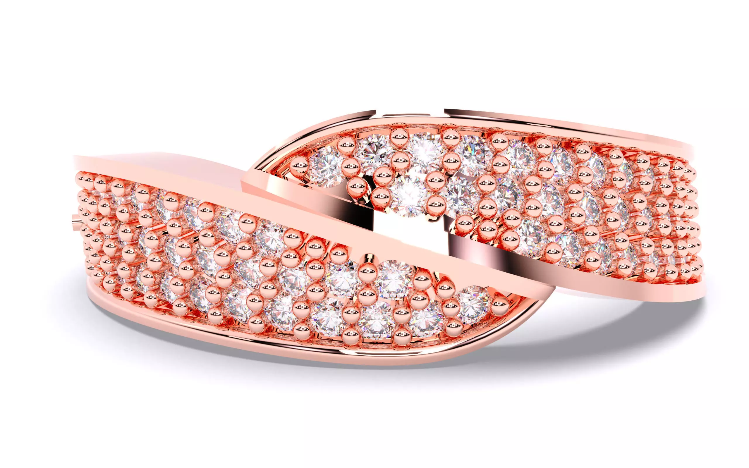 Diamond Band Ring 3D print model