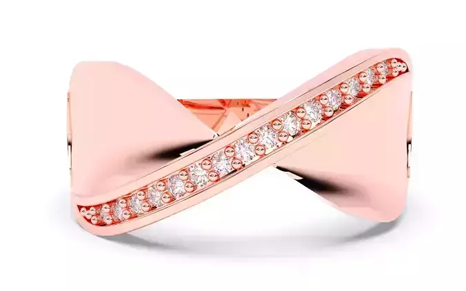 Diamond Band Ring 3D print model