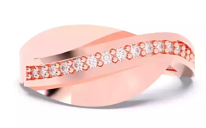 Diamond Band Ring 3D print model