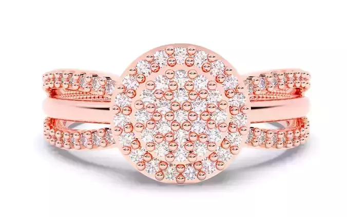 Diamond Band Ring 3D print model