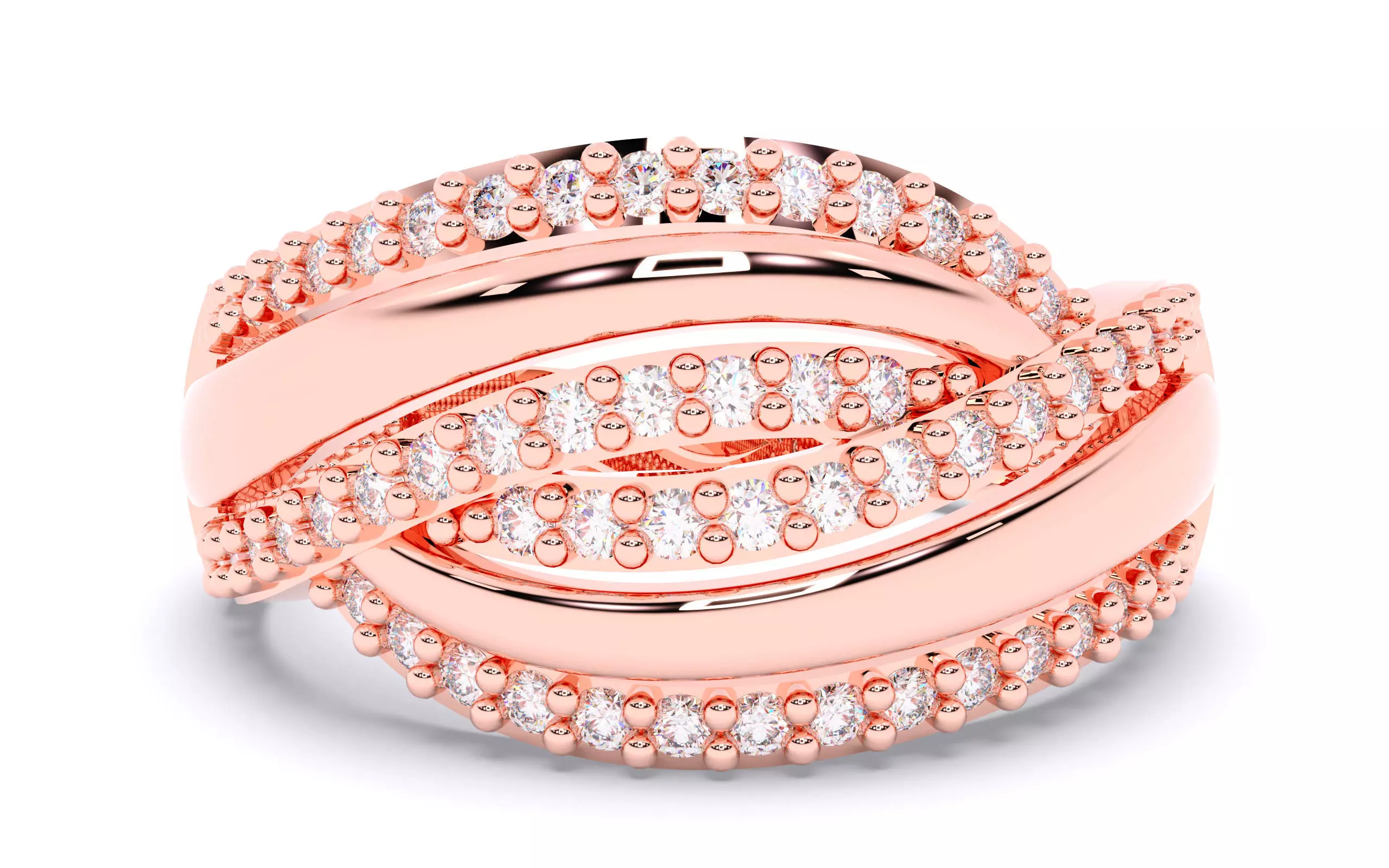 Diamond Band Ring 3D print model