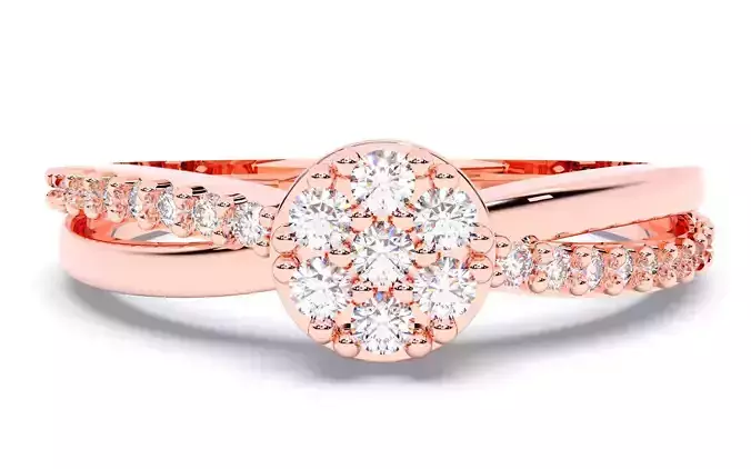 Diamond Band Ring 3D print model