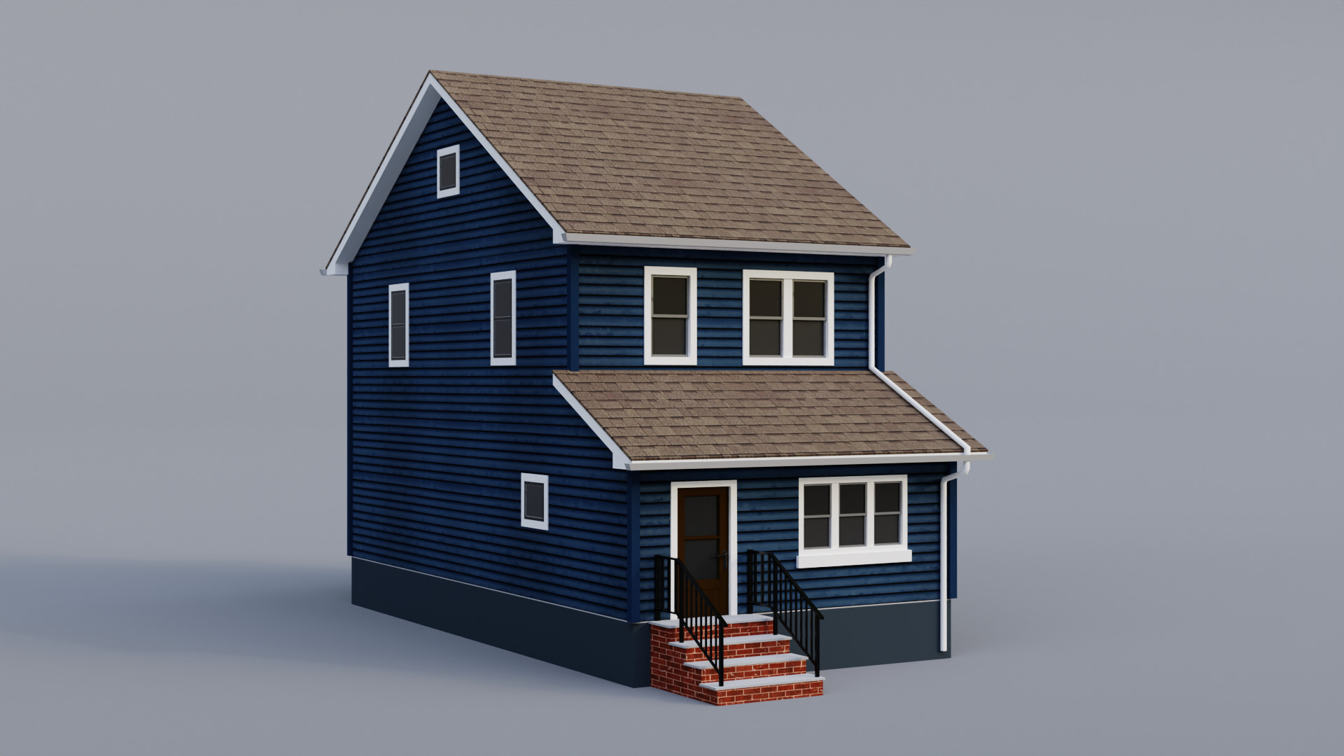 Low Poly House 23 Low-poly 3D model_1