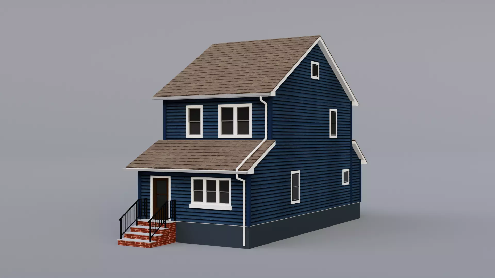 Low Poly House 23 Low-poly 3D model_0
