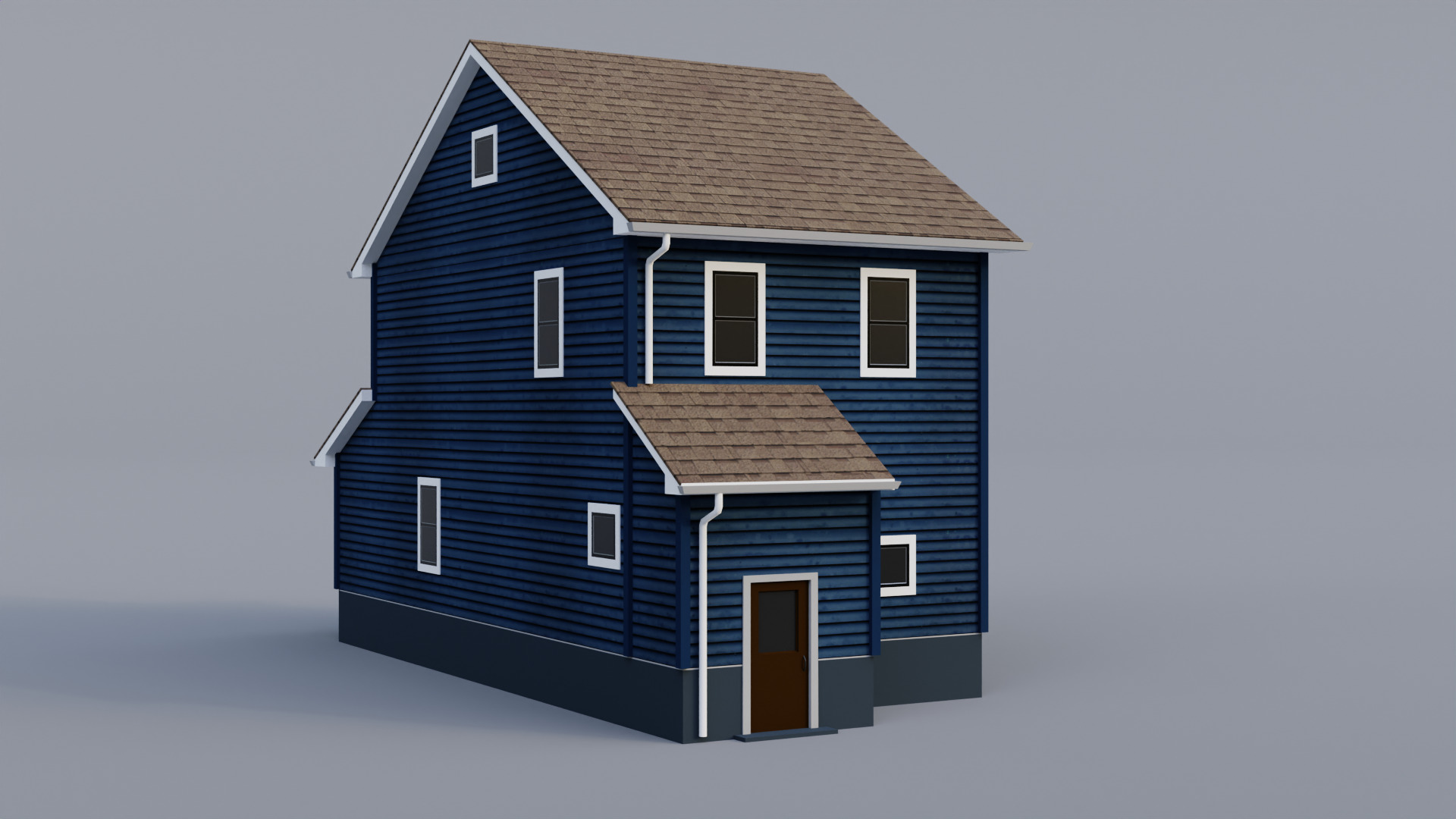 Low Poly House 23 Low-poly 3D model_8