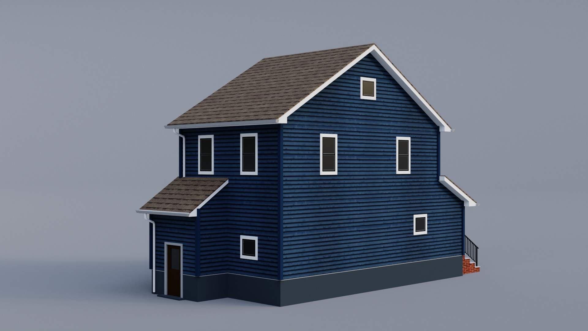 Low Poly House 23 Low-poly 3D model_3