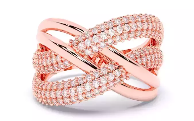 Diamond Band Ring 3D print model