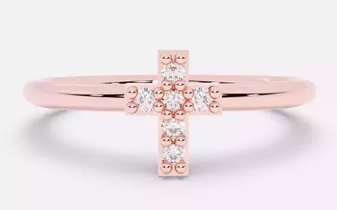 Diamond Band Ring 3D print model