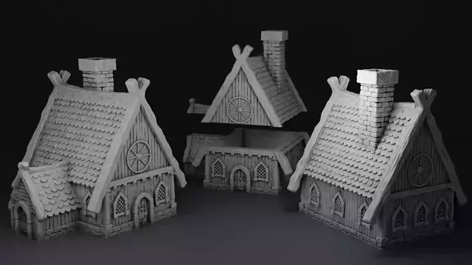 Old Town Architecture 3D print model