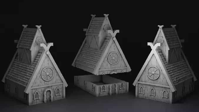 Old Town Architecture 3D print model
