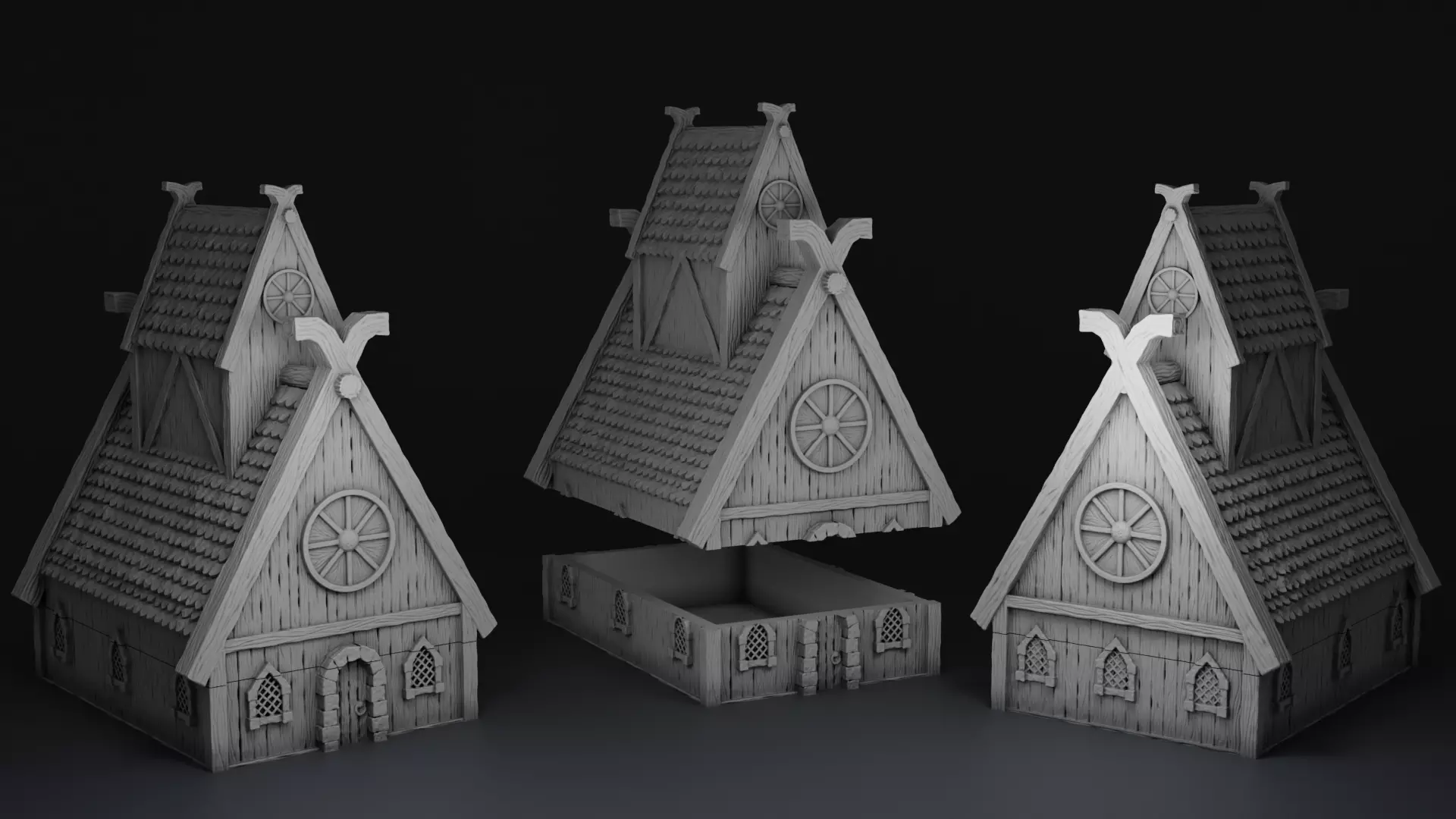 Old Town Architecture 3D print model