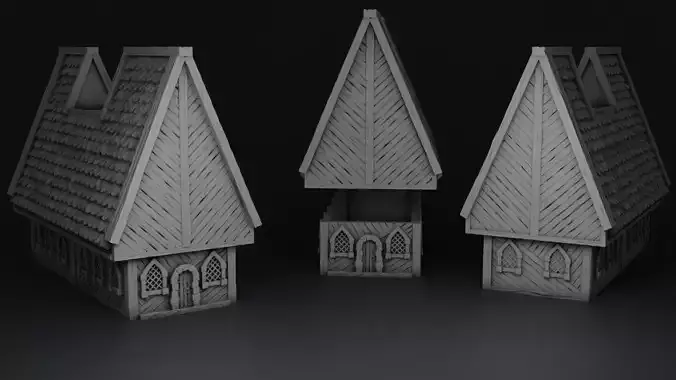 Old Town Architecture 3D print model