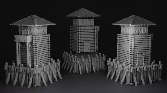 Old Town Architecture 3D print model