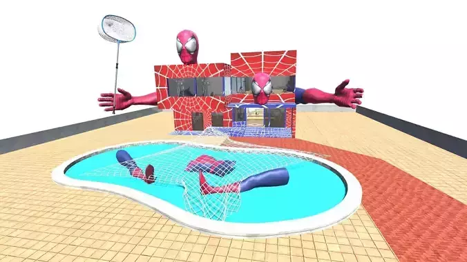 spider man  home Low-poly 3D model