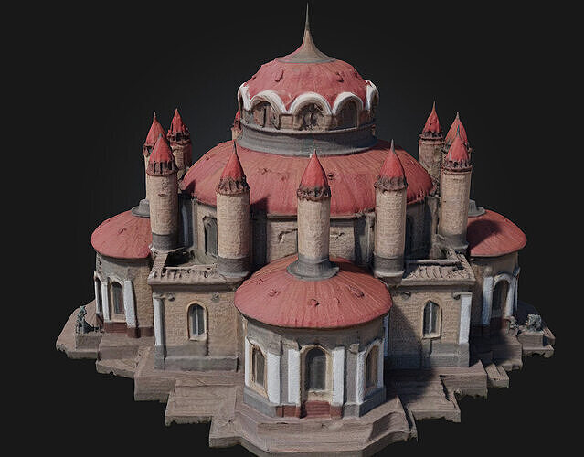 Ancient Cathedral 3D model 2