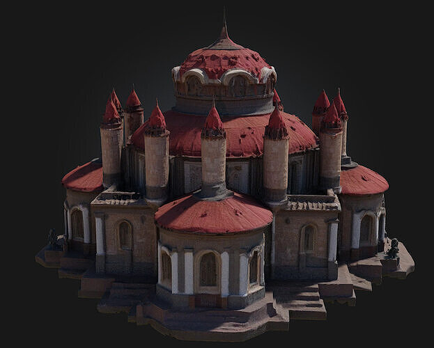 Ancient Cathedral 3D model 6