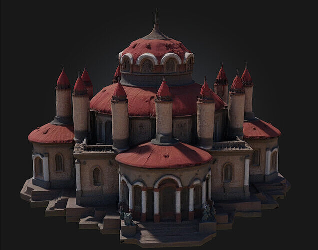 Ancient Cathedral 3D model 5