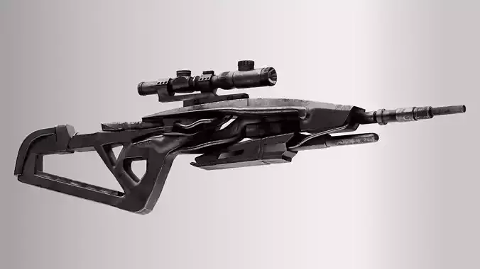 Modern futuristic sniper rifle